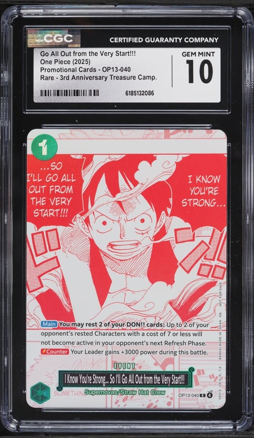 2025 One Piece 3rd Treasure Manga Alt Art Go All Out From The Very Start!!! CGC 10 GEM MINT