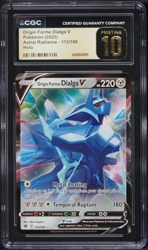 2022 Pokemon Sword & Shield Astral Radiance Full Art Origin Forme Dialga V #113 CGC 10 PRISTINE
