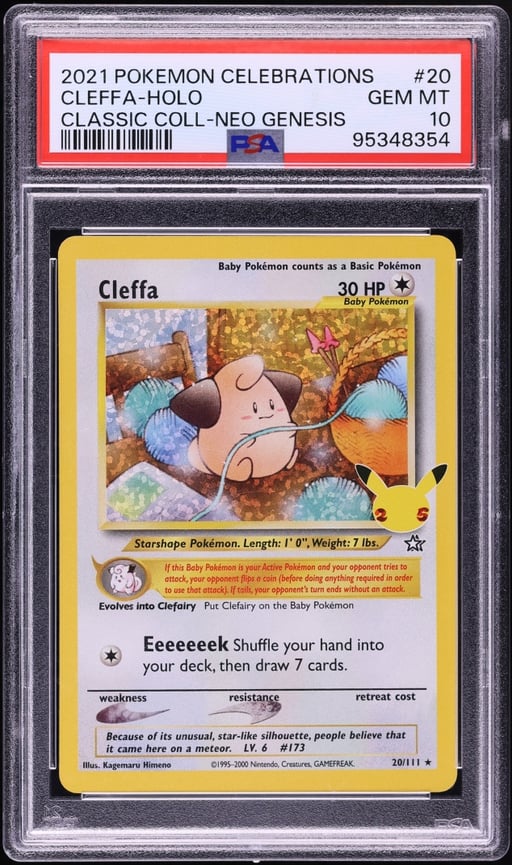2021 Pokemon Sword & Shield Celebrations Classic Collection Holo Cleffa #20 PSA 10 GEM MINT