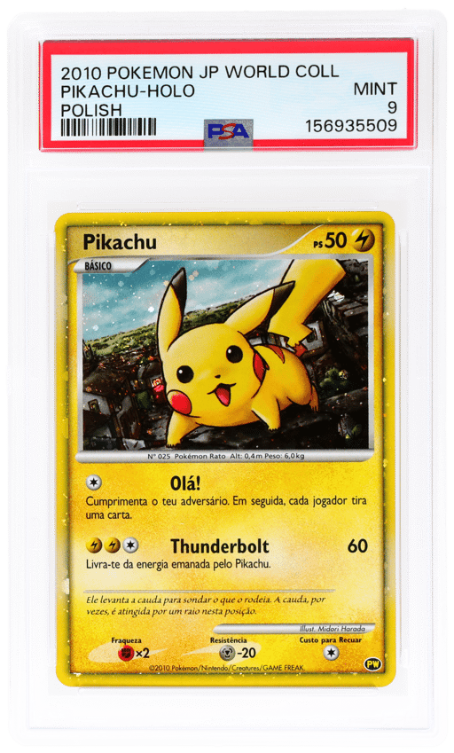2010 Pokemon Pikachu World Collection Polish Holo Pikachu PSA 9