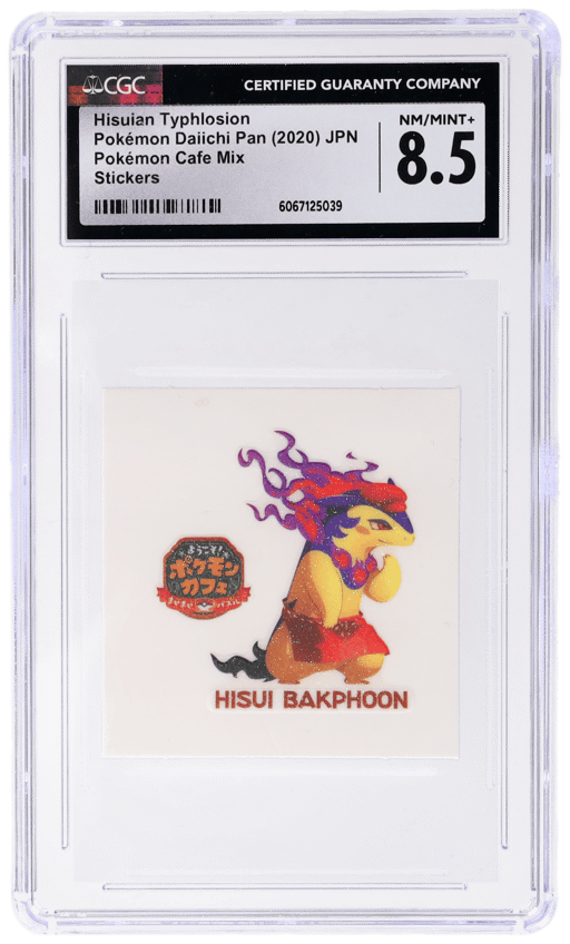 2020 Pokemon Daiichi Pan Cafe Mix Japanese Sticker Hisuian Typhlosion # CGC 8.5