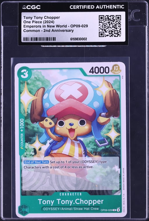 2024 One Piece Emperors In The New World 2nd Anniversary Tony Tony Chopper #OP09-029 CGC AUTH