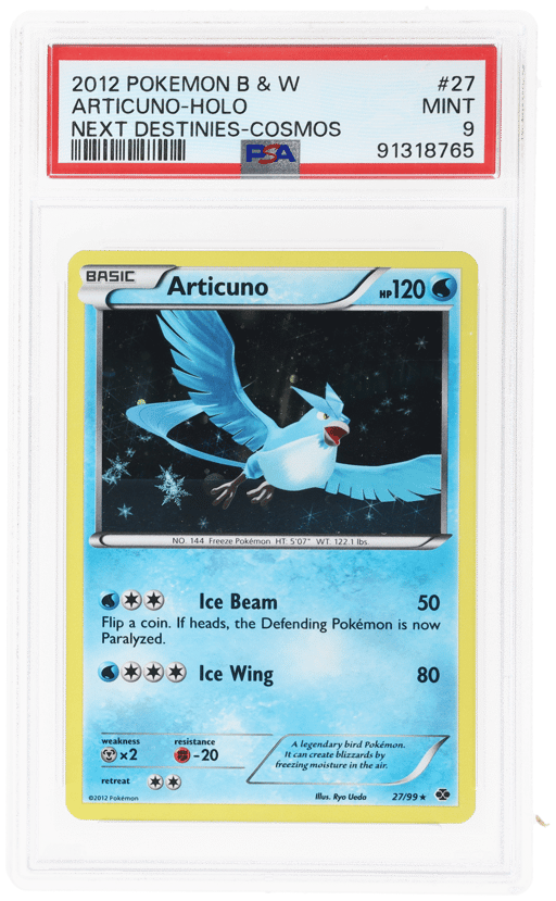 2012 Pokemon Black and White Next Destinies Promos Cosmos Holo Two Pack Blister Articuno #2799 PSA 9