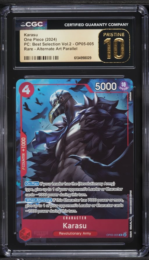 2024 One Piece Premium Collection Best Selection Vol. 2 Alt Art Karasu #OP05-005 CGC 10