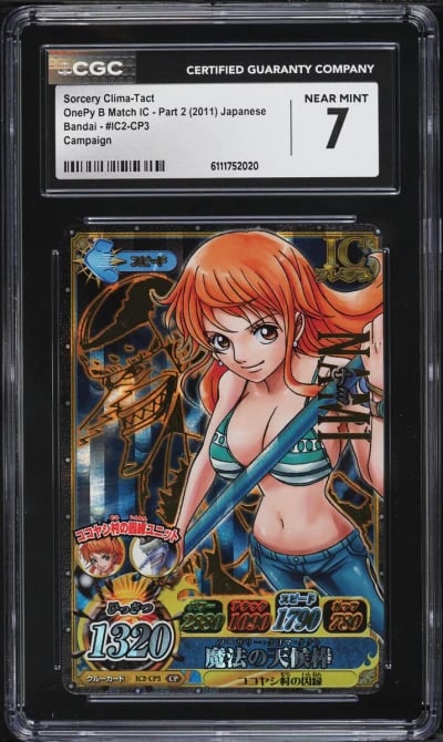 2011 One Piece Japanese Bandai OnePy B Match IC Part 2 Sorcery Clima Tact #IC2-CP3 CGC 7 NRMT