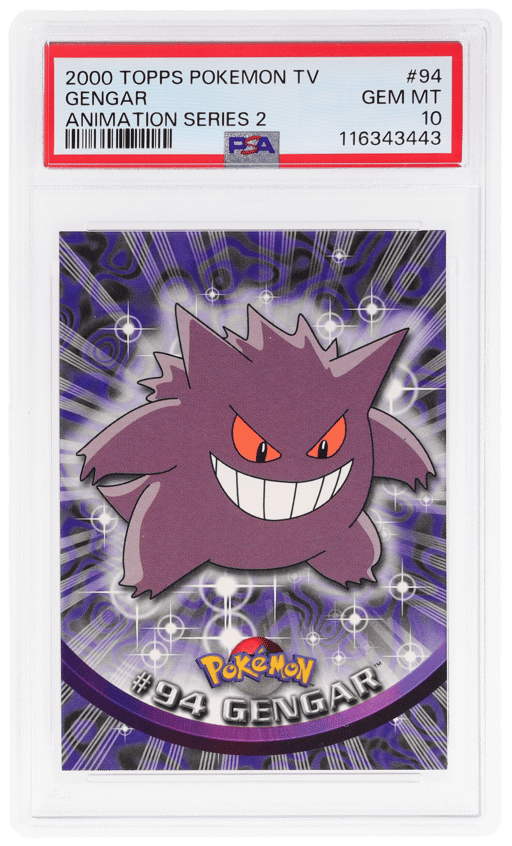 2000 Chrome Series 2 English Chrome (Topps Chrome Stamp On Front of Card) Gengar #94 PSA 10