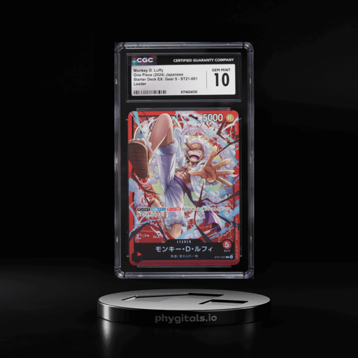2024 One Piece Japanese Starter Deck EX Gear 5 Leader Monkey D. Luffy #ST21-001 CGC 10 GEM MINT