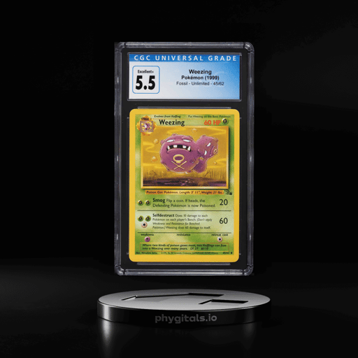 1999 Pokemon Fossil Weezing #45 CGC 5.5 EX+