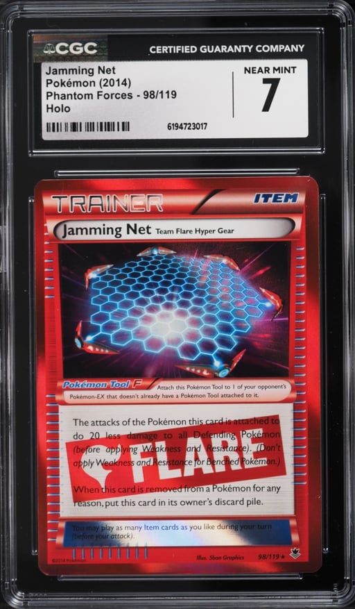 2014 Pokemon XY Phantom Forces Holo Jamming Net #98 CGC 7 NRMT
