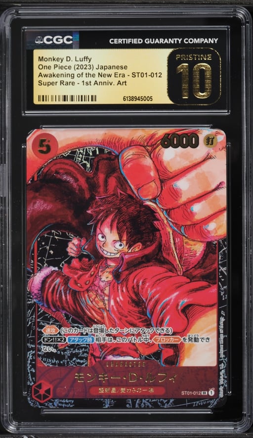2023 One Piece Japanese Awakening Of New Era 1st Monkey D. Luffy #ST01-012 CGC 10 PRISTINE