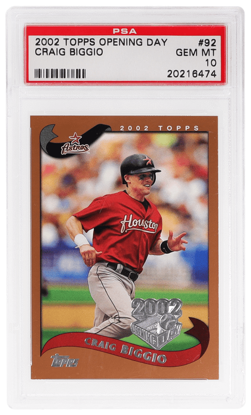 2002 Topps Opening Day Craig Biggio #92 PSA 10