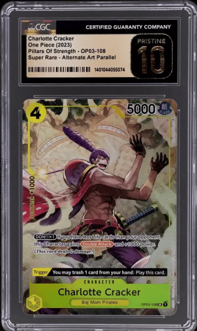 2023 One Piece Pillars of Strength Alternate Art Charlotte Cracker #OP03108 CGC 10