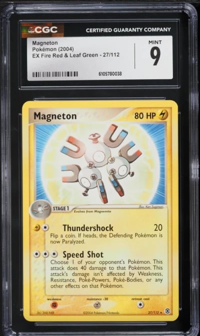 2004 Pokemon EX Fire Red & Leaf Green Magneton #27 CGC 9 MINT