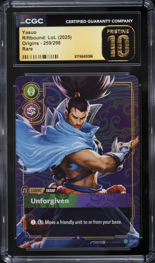 2025 Riftbound League Of Legends LoL Origins Yasuo #259 CGC 10 PRISTINE
