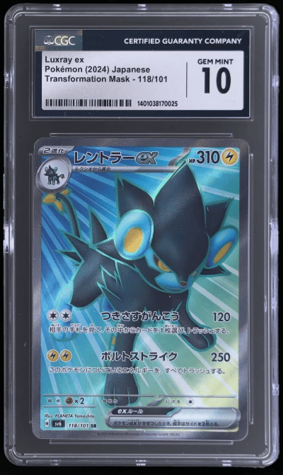 2024 Pokemon Scarlet and Violet Transformation Mask Japanese Luxray Ex #118 CGC 10