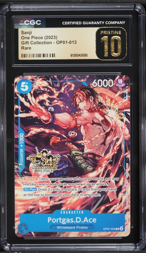 2023 One Piece Gift Collection Sanji #OP01-013 CGC 10 PRISTINE