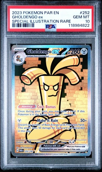 2023 POKEMON PAR EN-PARADOX RIFT SPECIAL ILLUSTRATION RARE GHOLDENGO EX PSA 10