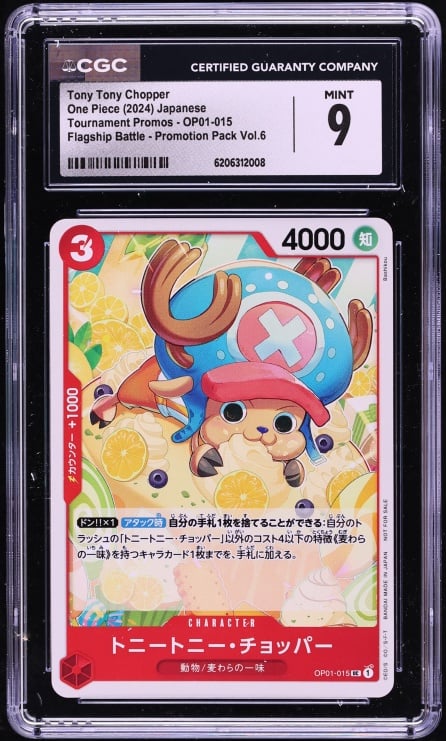 2024 One Piece Japanese Promo Flagship Battle Vol.6 Tony Tony Chopper #OP01-015 CGC 9 MINT
