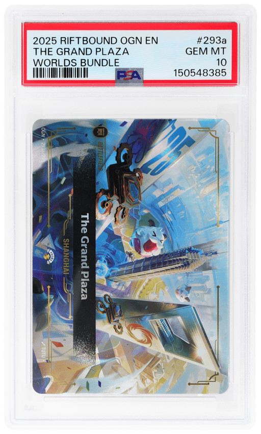 2025 Riftbound League of Legends Origins Worlds Bundle Shanghai the Grand Plaza #293a PSA 10
