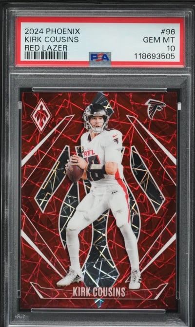 2024 Panini Phoenix Red Lazer Kirk Cousins /199 #96 PSA 10 GEM MINT