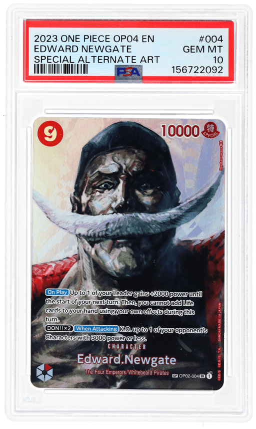 2023 One Piece Kingdoms of Intrigue Special Alternate Art Edward Newgate #OP02004 PSA 10