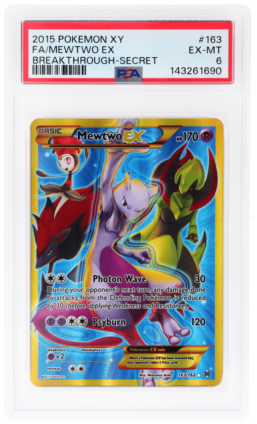 2015 Breakthrough English Mewtwo Ex #163 PSA 6