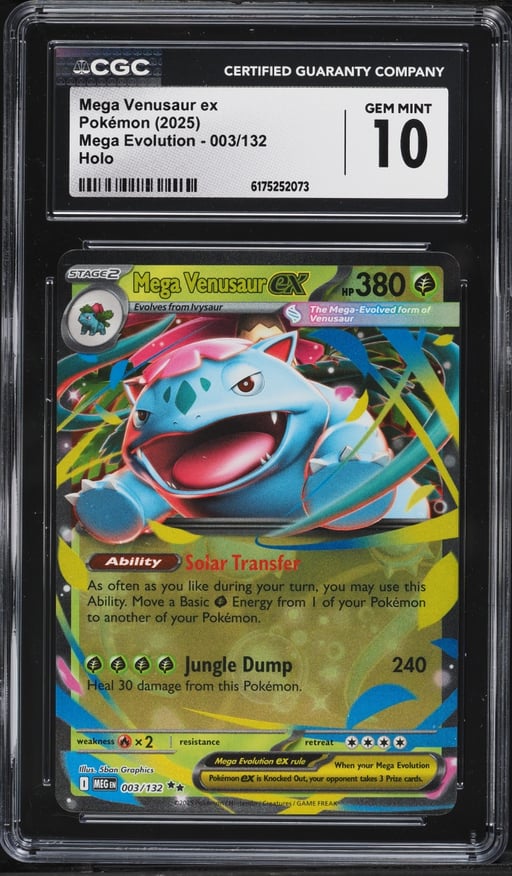 2025 Pokemon Mega Evolution Holo Mega Venusaur EX #3 CGC 10 GEM MINT