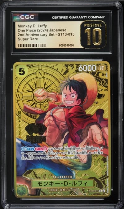 2024 One Piece Japanese 2nd Anniversary Set Monkey D. Luffy #ST13-015 CGC 10 PRISTINE