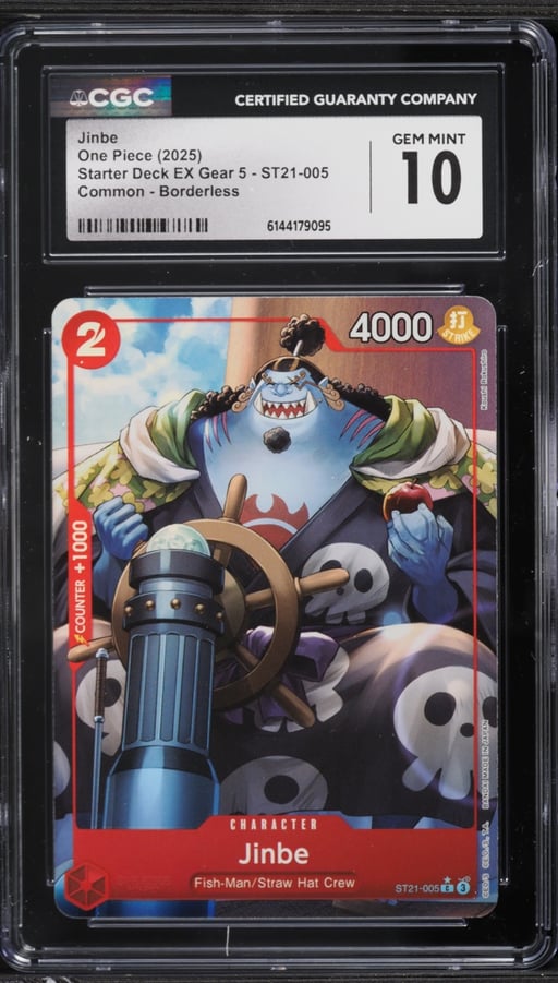 2025 One Piece Starter Deck EX Gear 5 Alt Art Jinbe #ST21-005 CGC 10 GEM MINT