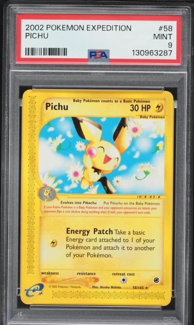 2002 Pokemon Expedition Pichu #58 PSA 9 MINT