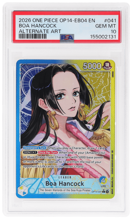 2026 One Piece the Azure Sea's Seven Extra Booster Alternate Art Boa Hancock #OP14-041 PSA 10