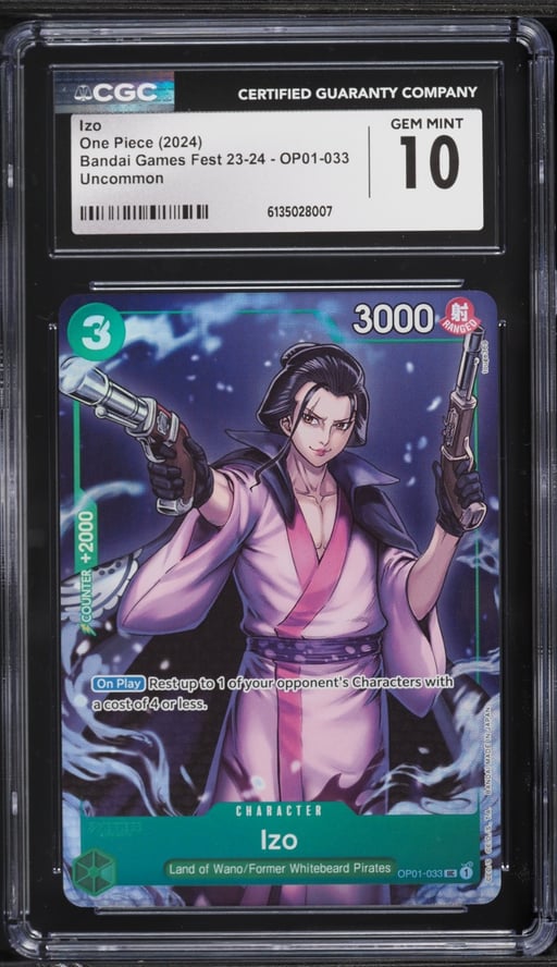 2024 One Piece Bandai Games Fest '23-'24 Izo #OP01-033 CGC 10 GEM MINT