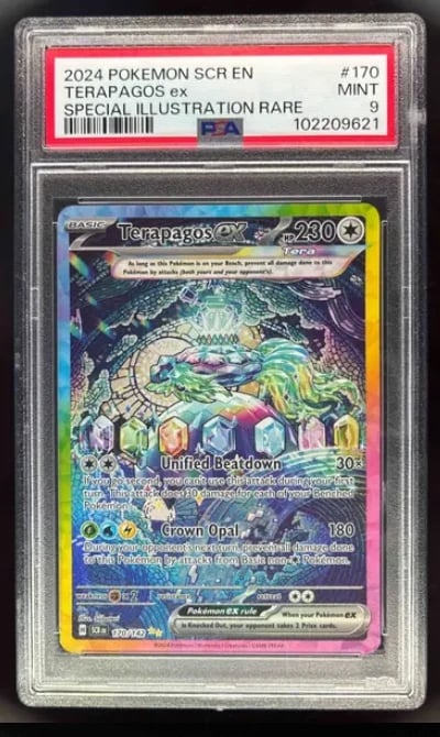 2024 Pokemon SV Stellar Crown - SCR EN #170/142 Terapagos ex PSA 9