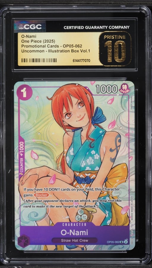 2025 One Piece Promo Illustration Box Vol. 1 O-Nami #OP05-062 CGC 10 PRISTINE