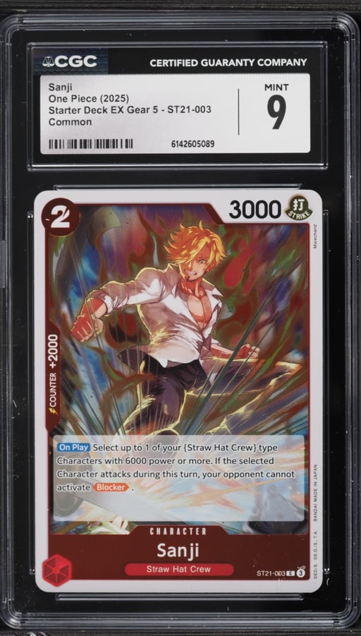 2025 One Piece Starter Deck EX Gear 5 Sanji #ST21-003 CGC 9 MINT
