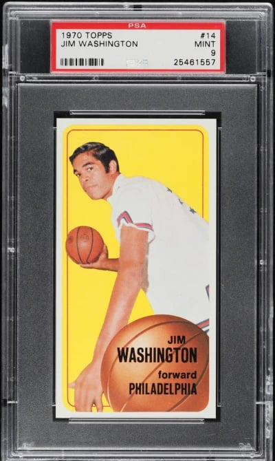 1970 Topps Basketball Jim Washington #14 PSA 9 MINT