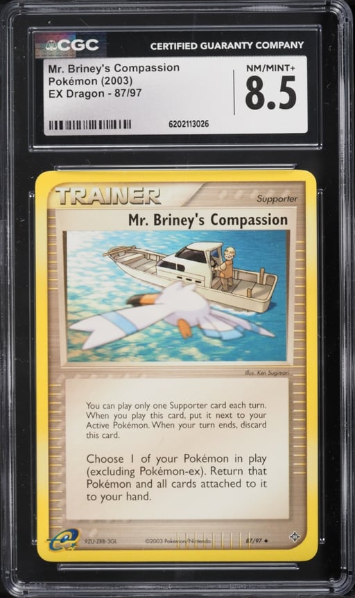 2003 Pokemon EX Dragon Mr. Briney's Compassion #87 CGC 8.5 NM-MT+