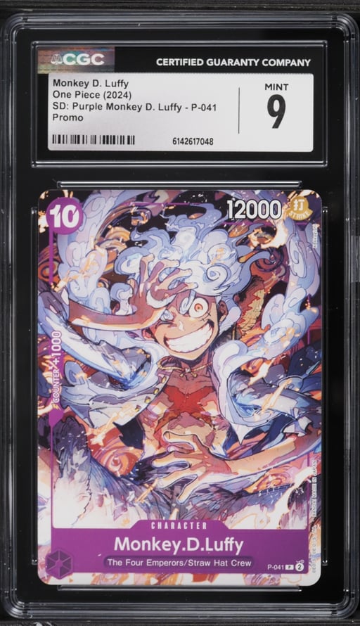 2024 One Piece Promo Starter Deck Purple Alt Art Monkey D. Luffy #P-41 CGC 9 MINT