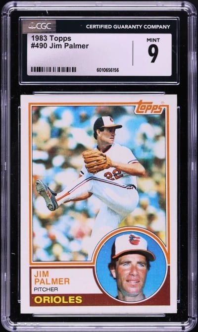 1983 Topps Jim Palmer #490 CGC 9 MINT