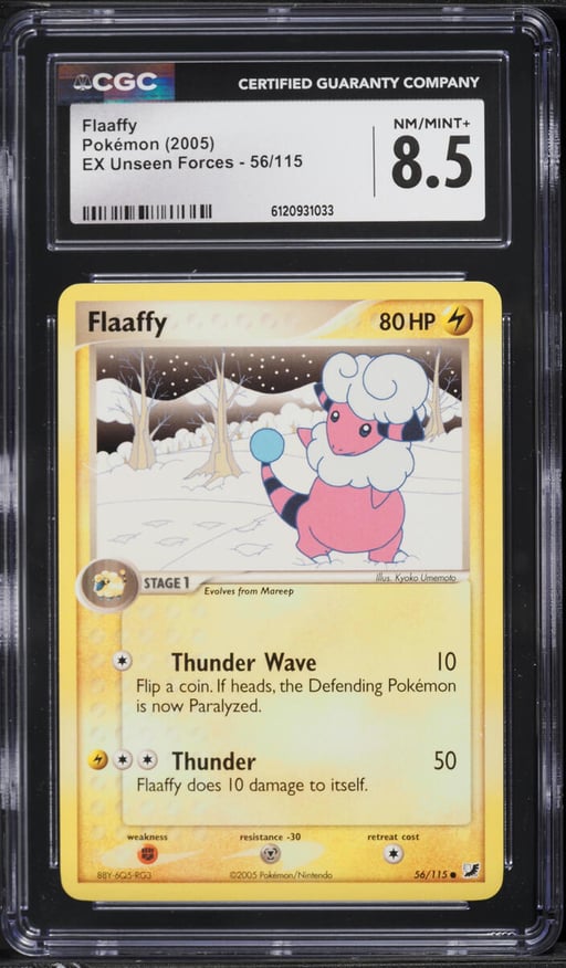 2005 Pokemon EX Unseen Forces Flaaffy #56 CGC 8.5 NM-MT+