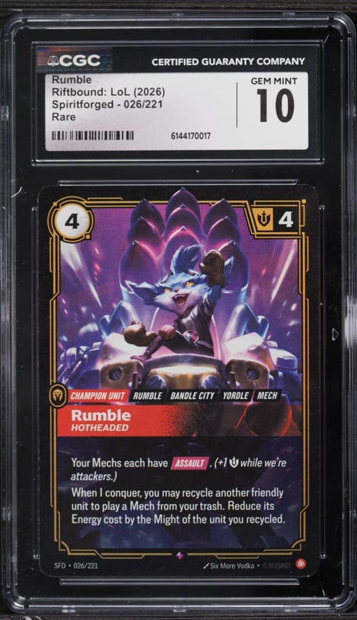2026 Riftbound League Of Legends Spiritforged Rumble #026 CGC 10 GEM MINT