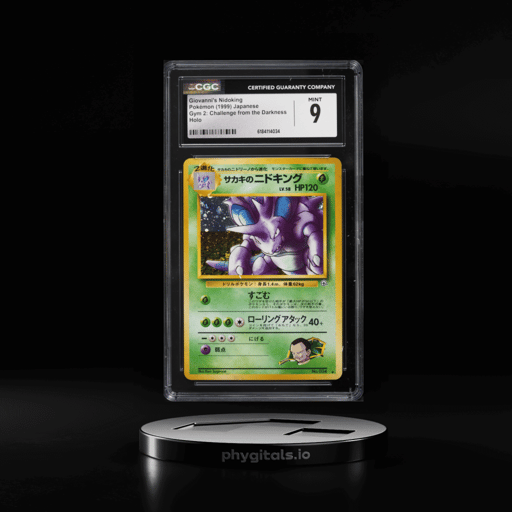 1999 Pokemon Japanese Gym 2 Challenge From Darkness Holo Giovanni's Nidoking #34 CGC 9 MINT