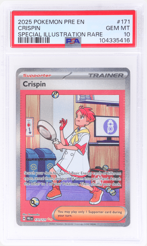 2025 Pokemon Prismatic Evolutions Special Illustration Rare Crispin #171 PSA 10