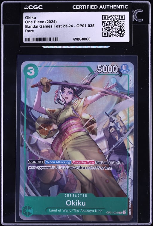 2024 One Piece Bandai Games Fest Okiku #OP01-035 CGC AUTH