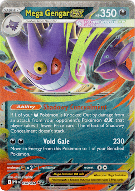 2025 Mega Gengar ex #56 Phantasmal Flames