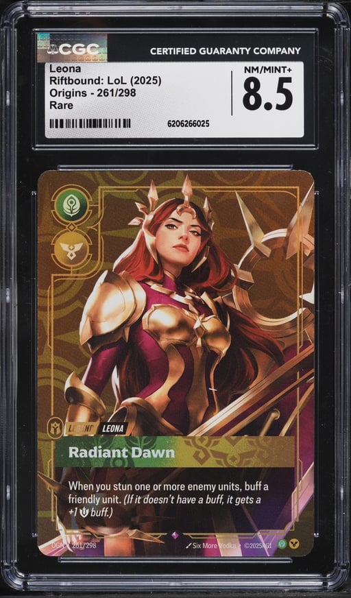 2025 Riftbound League Of Legends LoL Origins Leona #261 CGC 8.5 NM-MT+