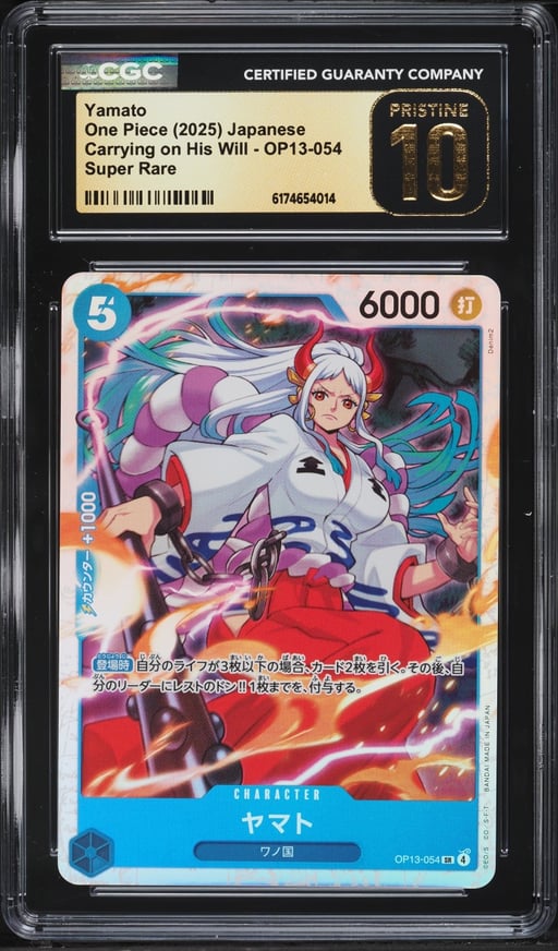 2025 One Piece Japanese Carrying On His Will Super Rare Yamato #OP13-054 CGC 10 PRISTINE