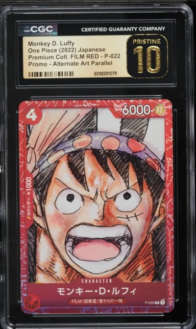 2022 One Piece Japanese Premium Film Red Alt Art Monkey D. Luffy #P-022 CGC 10 PRISTINE