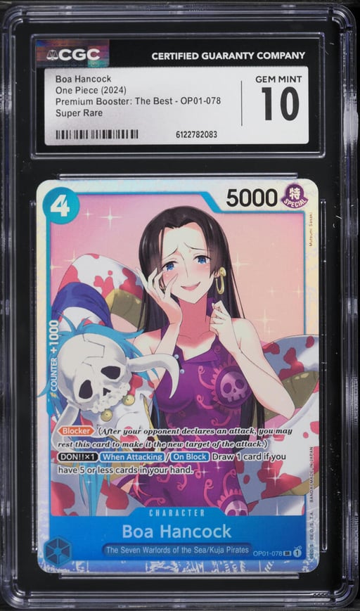 2024 One Piece Premium The Best Boa Hancock #OP01-078 CGC 10 GEM MINT