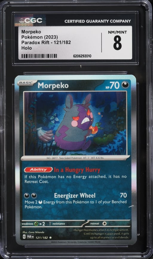 2023 Pokemon Paradox Rift Holo Morpeko #121 CGC 8 NM-MT